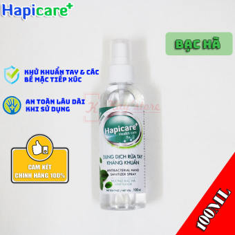 Chai xịt khuẩn HapiCare+ Mini bỏ túi (Dung tích 100ml)