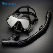 Pro Scuba Diving Mask Set - Anti-Fog Silicone Goggles