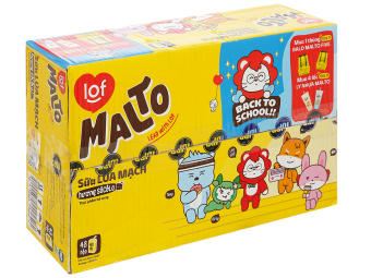 Thùng sữa Malto socola / socola bạc hà 48hộp x 180ml