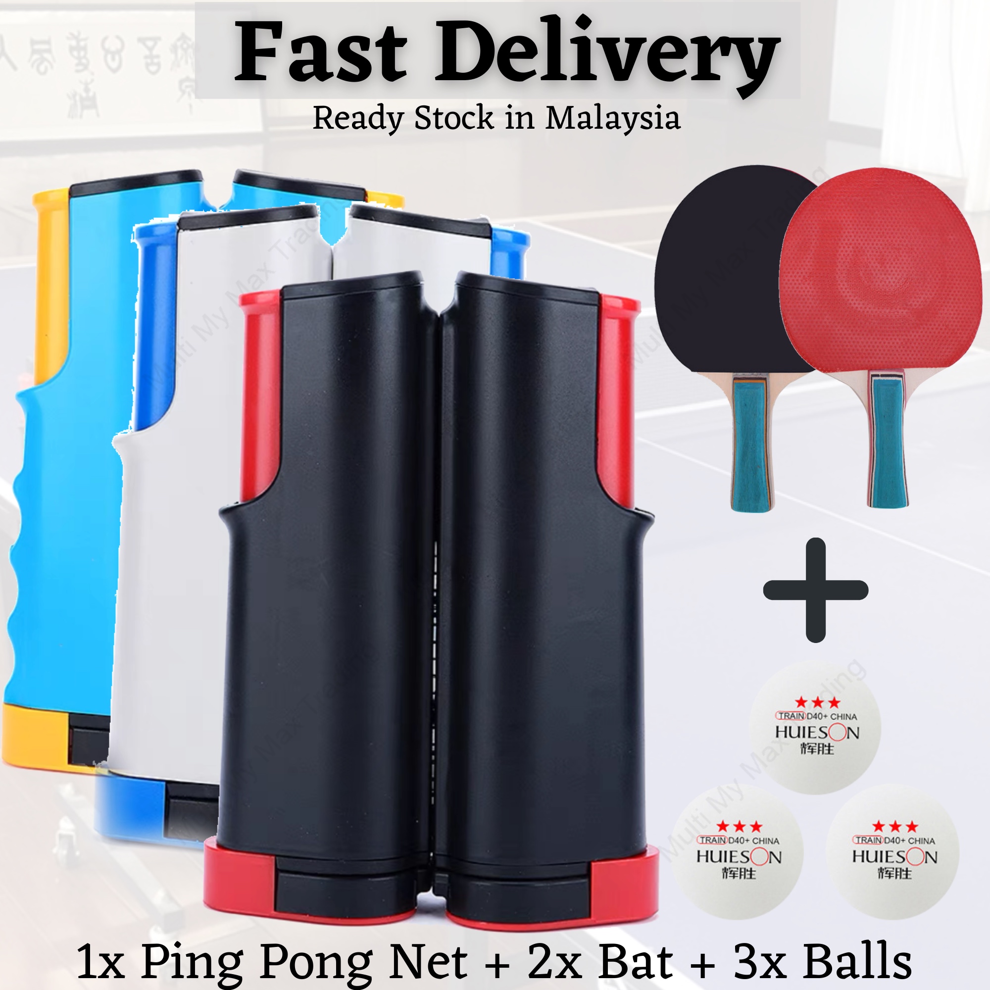 Retractable Table Tennis Net Portable Ping Pong Net 175cm Scalable