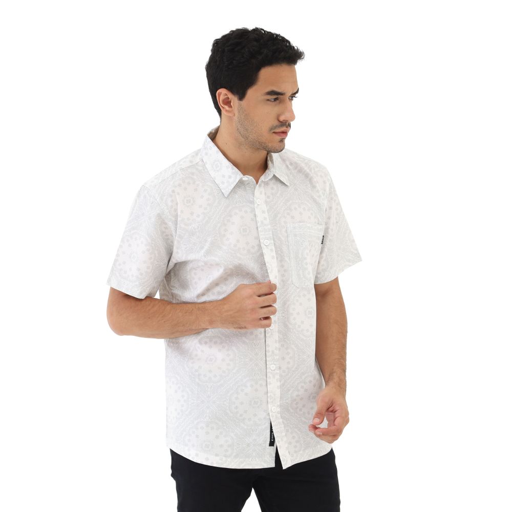 910007105 TRUJILLO PAISLEY SHIRT - WHT