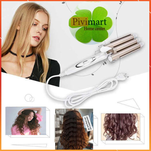 Máy uốn tóc 3 trục, máy uốn sóng nước dụng cụ làm tóc thế hệ mới, điều chỉnh được nhiệt độ,làm nóng nhanh dễ sử dụng