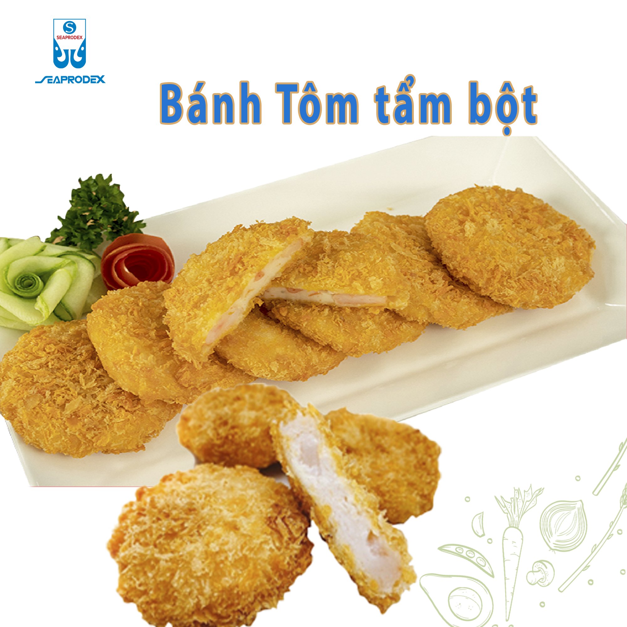 Bánh tôm tẩm bột seaprodex - 350g