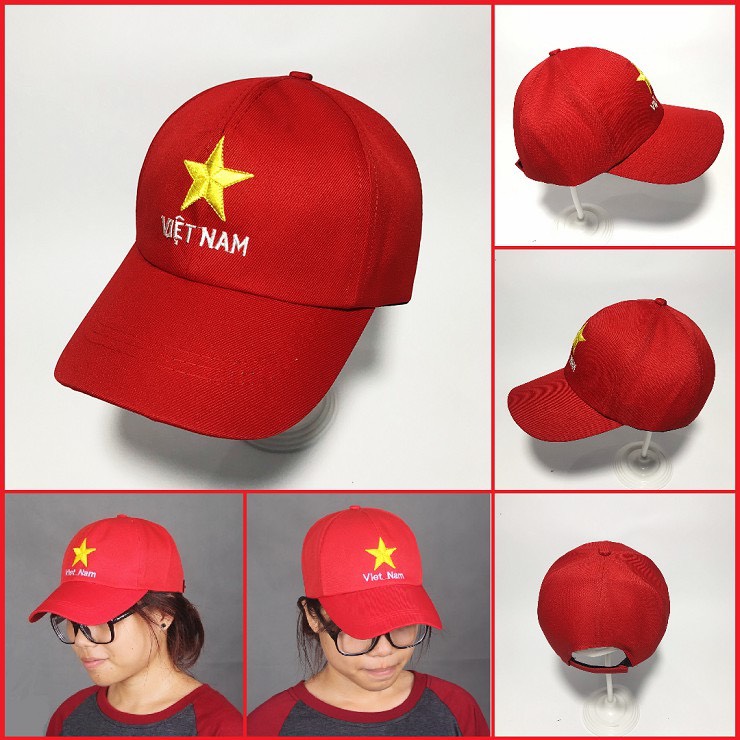 Mũ nón lưỡi trai cờ đỏ sao vàng việt nam a5t