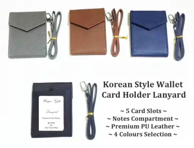 Korean Style Wallet Lanyard with Name Embossing Availale (2)