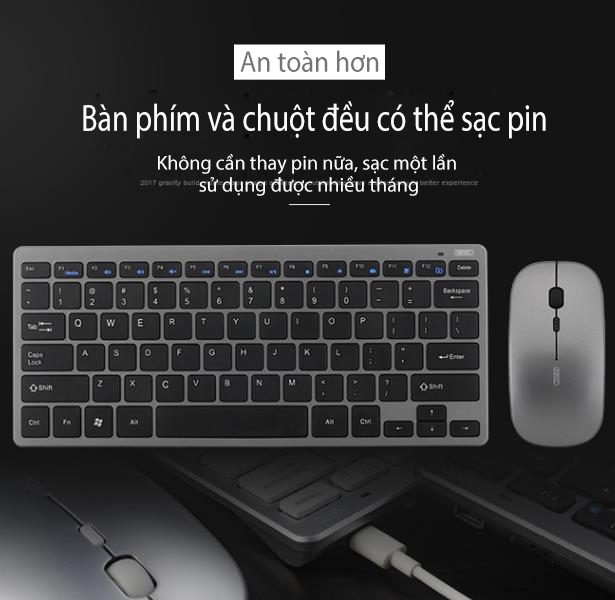 Thích hợp cho bàn phím  Bluetooth không dây Macbook Máy tính xách tay của Apple  Máy tính bàn Bộ chuột và bàn phím Máy tính để bàn nhẹ chuyên dụng Đánh chữ chống ồn Điệnthoại máy tính dễ dàng điều khiển