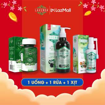 Combo bộ 3 LAVENDA xóa sổ khí hư, huyết trắng, nấm ngứa (1 xịt Lavenda 60ml + 1 rửa Lavenda 275ml + 1 Lavenda Plus 50g)