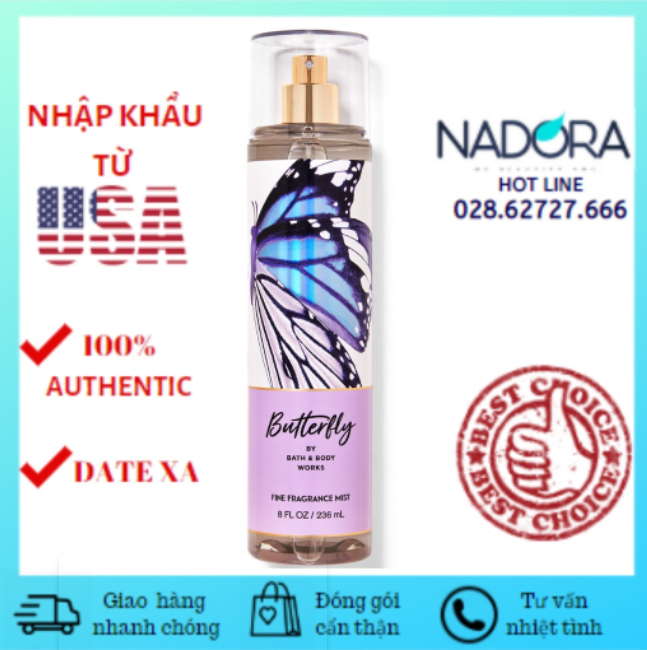 Xịt Thơm Butterfly Bath And Body Works Body Mist 236ml