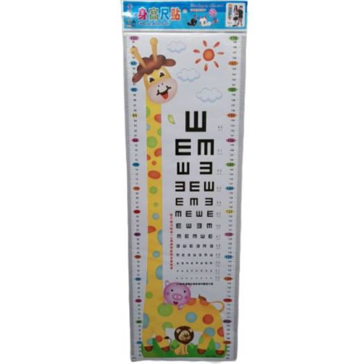 Decal Thước Đo Chiều Cao Và Đo Cận Thị Dán Tường Hình Thú