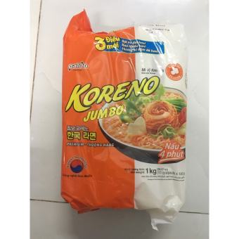 Mì Chay Koreno Jumbo Vị Kim Chi 10 Gói 100G - Nhà Phân Phối Giá Sỉ Mì Cay Koreno