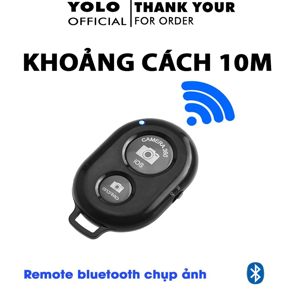 Remote chụp ảnh Bluetooth điều khiển chụp hình từ xa cho điện thoại di động Remote Wireless Bluetooth