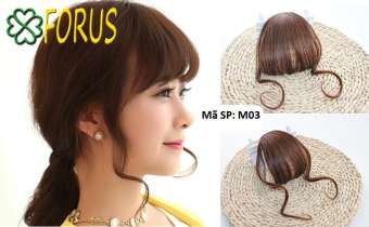 Tóc giả mái thưa mai xoăn M03, màu [nâu vàng 2/30]