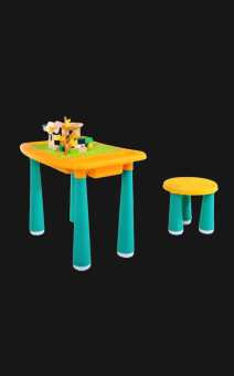 Bàn ghế lego đa năng cho bé hkm bobby