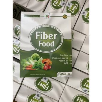 Chất xơ hòa tan FIBER FOOD chiết xuất rau củ tự nhiên bổ sung chất xơ giảm táo bón ở trẻ em và người lớn - Hộp 20 gói