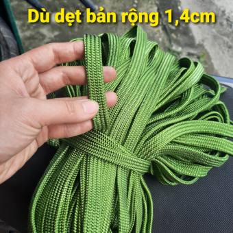 1 cuộn 2 kí ( 2 kg) Dây dù dẹt cao cấp bản rộng 1,4cm, độ dày 3mm