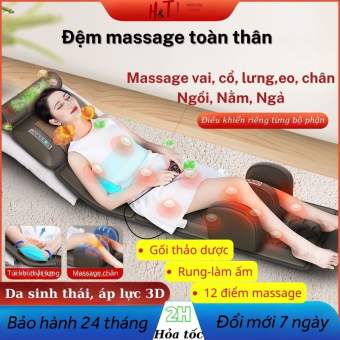 Đệm mát xa toàn thân cao cấp, Đệm ( Máy ) massage lưng, cổ vai gáy, Đệm masage hồng ngoại công nghệ Nhật Bản rung thư giãn, xoa bóp cơ thể, massage chân lưu thông khí huyết