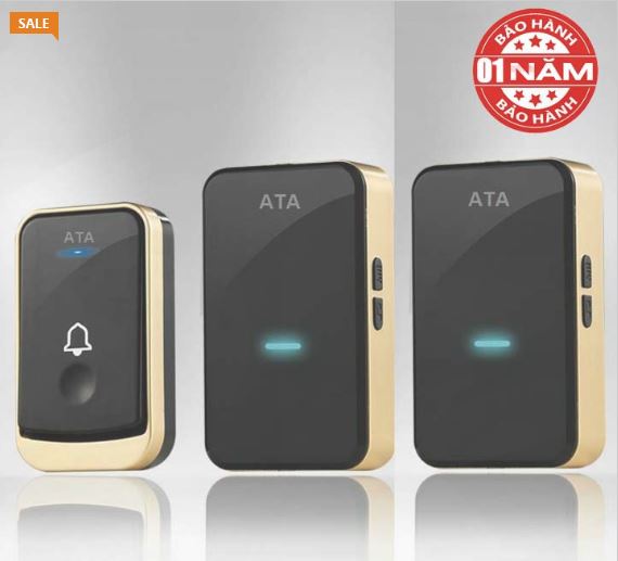 Bộ chuông cửa đôi 1 nút nhấn 2 chuông ata at-919ma