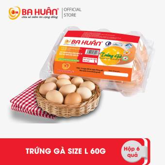 Trứng Gà Ba Huân Size L Hộp 6 quả