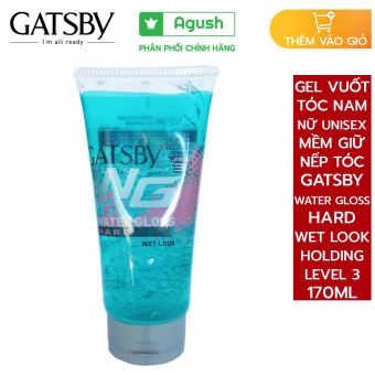 Gel vuốt tóc nam nữ unisex mềm giữ nếp tóc Gatsby Water Gloss Hard Wet Look Hair Gel Holding Level 3 170g bôi vuốt tóc khô bóp tạo nếp ép cố định tóc dạng nước bóng mượt không bết tóc đa năng cho nam nữ giá rẻ