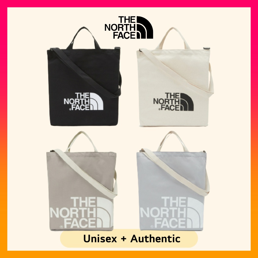 The North Face Adjustable cotton tote in off white