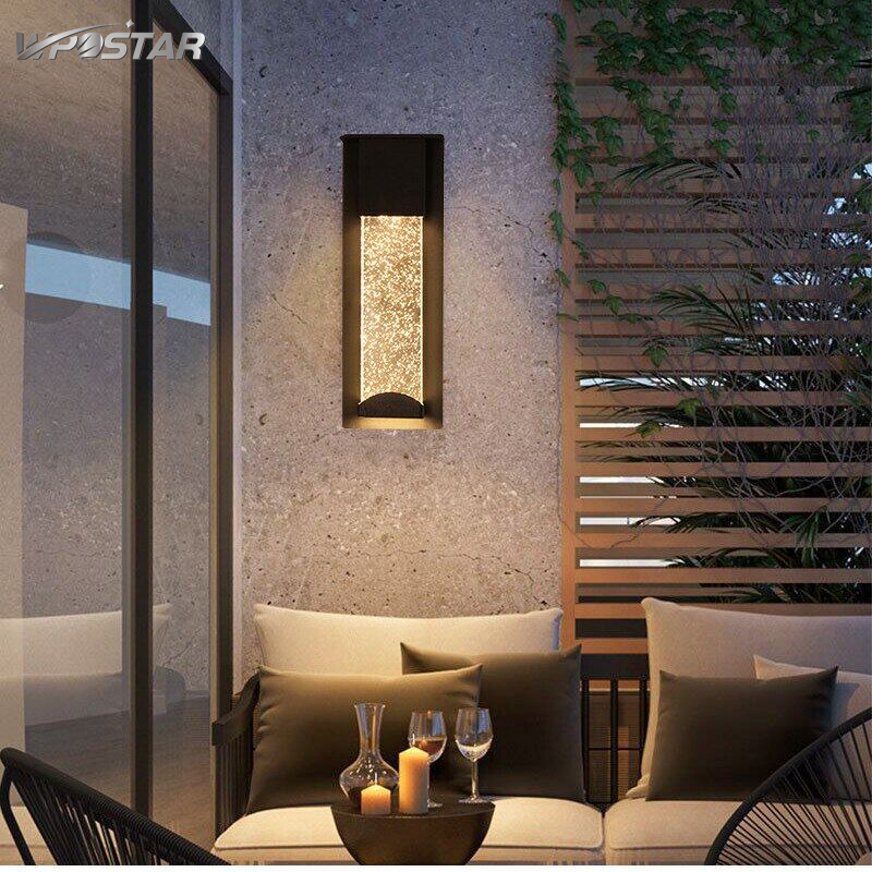 Outdoor Waterproof Wall Light European Luxury Crystal Bubble LED Wall Lamp for Porch Corridor Villa Hotel Exterior Wall Lamps ราคา 2,384 บาท*ส่งฟรี