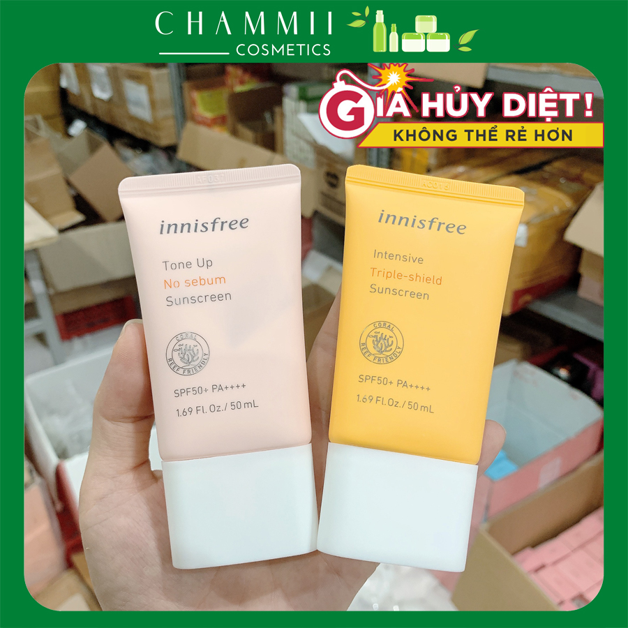 Kem chống nắng Innisfree nâng tone kiềm dầu chống trôi SPF50+ PA++++ 50ml
