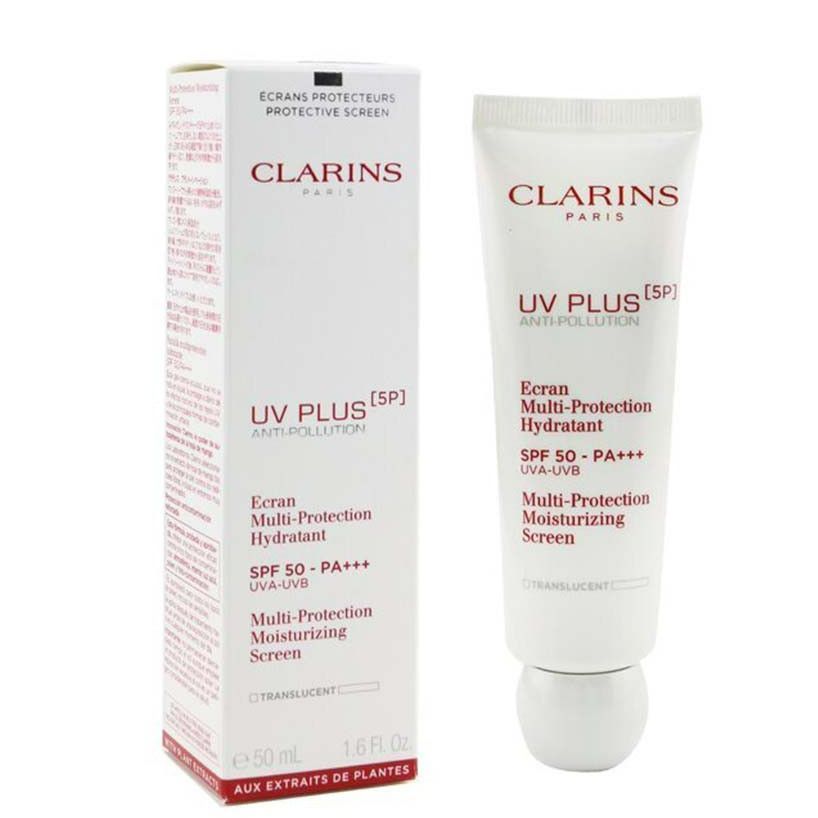 Kem chống nắng Cla.rins UV Plus Anti Pollution SPF50/PA+++ hộp 50ml của Pháp