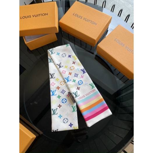 khăn lụa lv quấn quai túi xách buộc nơ fullbox