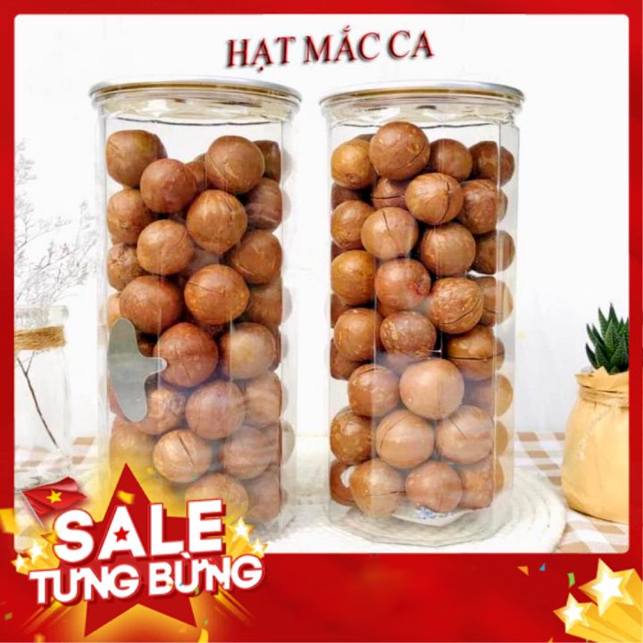 Hạt macca sấy nứt vỏ OCHASHOP size lớn hộp 500gr, thơm ngon , giòn béo tốt cho sức khoẻ