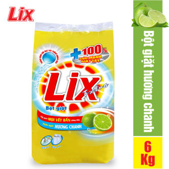 Bột Giặt Lix Extra Hương Chanh 6Kg EC006