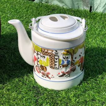 Giỏ ủ ấm tích 1,5L nhựa Minh Hải - Giành tích ủ ấm, Giỏ ủ ấm trà họa tiết Đồng Quê