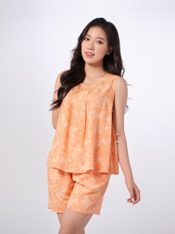 WINNY - Bộ đồ lanh sát nách quần sooc 2MNLA23004B