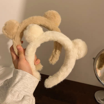 PAPA FEELBăng đô rửa mặt bờm cài tóc turban dễ thương cute tai thỏ mèo quà noel vải nhung nơ cho tặng bạn bé gái nam nữ