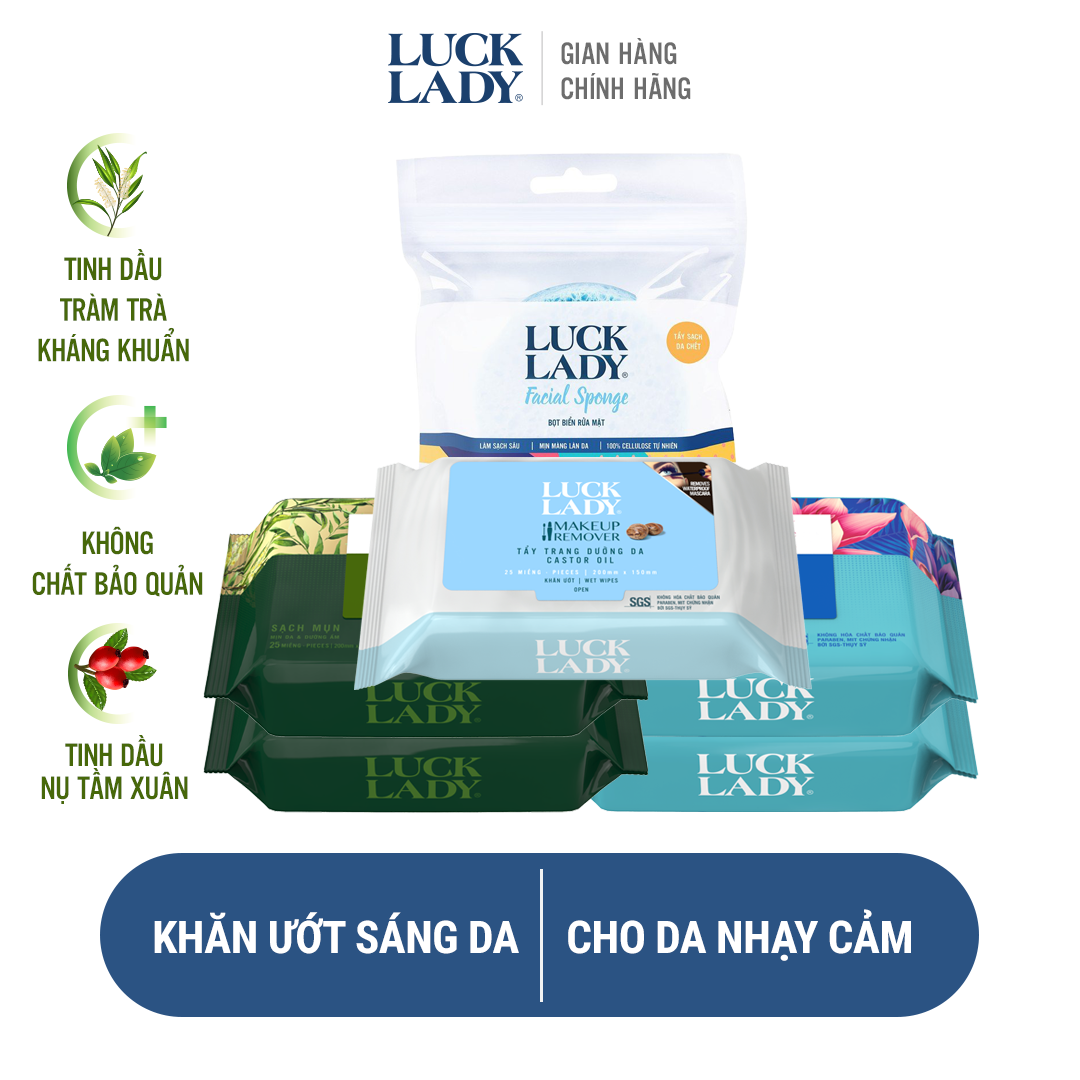 SET Ngừa mụn và trắng da Luck Lady