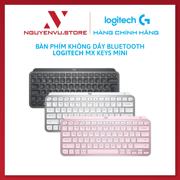 Bàn Phím Không Dây Bluetooth Logitech MX Keys Mini - Hàng Chính Hãng