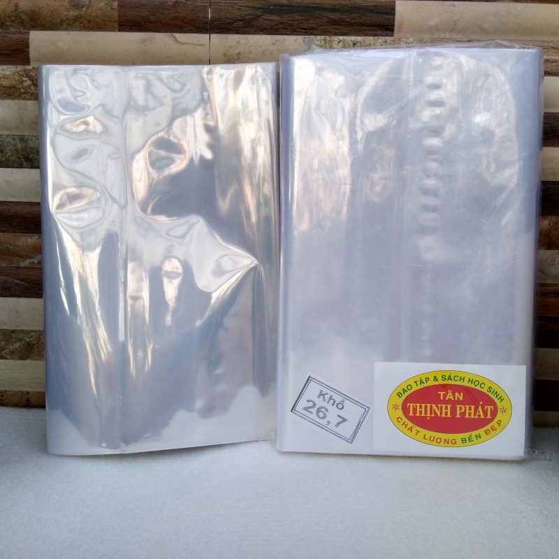 Bìa kiếng bao sách khổ 26.5 cm 26.7cm 27.2cm 27.7cm 28.2cm 28.7cm 29.2cm - Xấp 100 cái