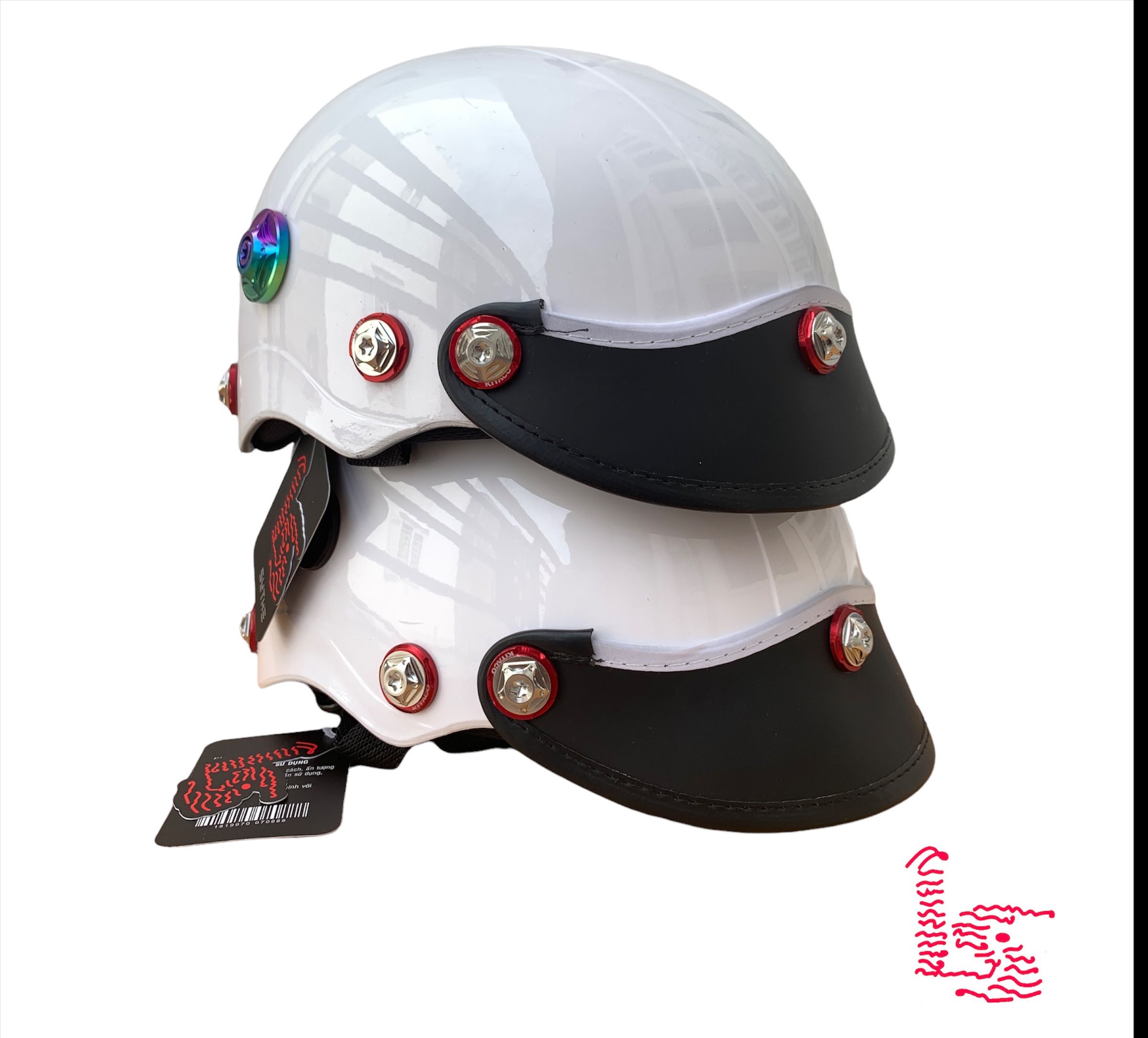 [freeship]Mũ bảo hiểm sơn chính hiệu gắn ốc titan cao cấp - giá siêu rẻ - tặng kèm sticker cute