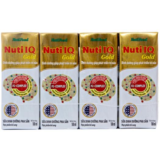 Thùng 48 hộp 110ml Sữa Bột  Pha Sẵn Nuti IQ Gold NutiFood cho bé trên 1 tuổi