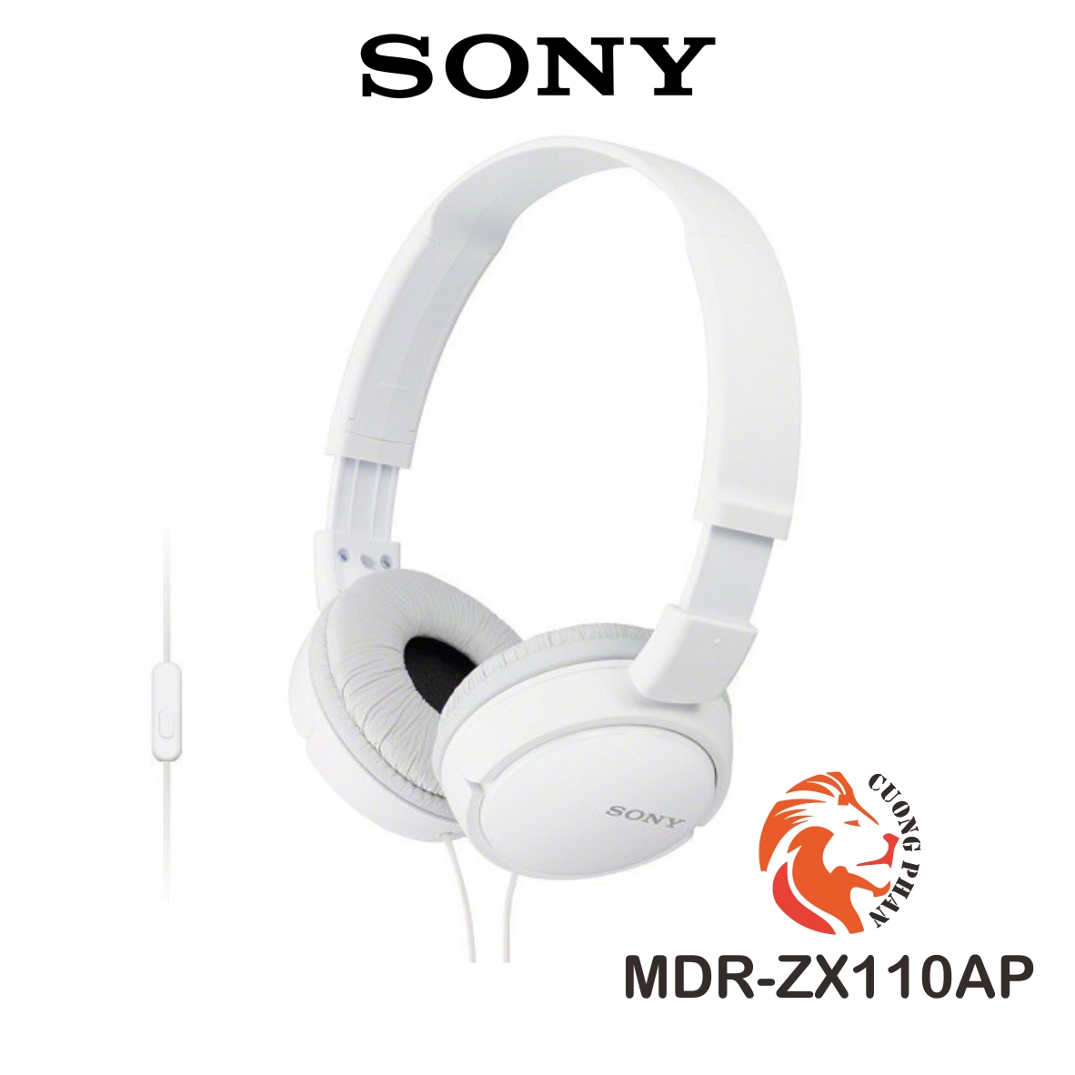 Tai Nghe Chụp Tai Có Mic Sony ZX110AP - Phù Hợp Nhạc Nhẹ & Học Ngoại Ngữ - Đeo Êm Tai & Thoải Mái - Bảo Hành 12 Tháng