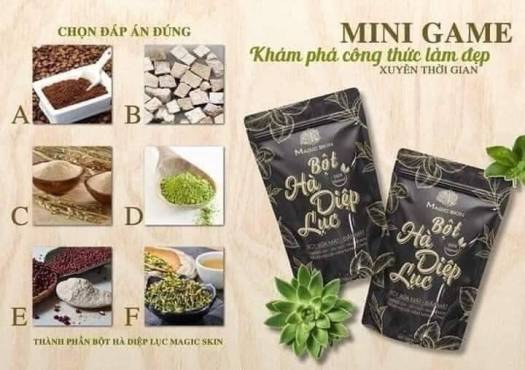 Bột Hà Diệp Lục Sạch Mụn Trắng Da