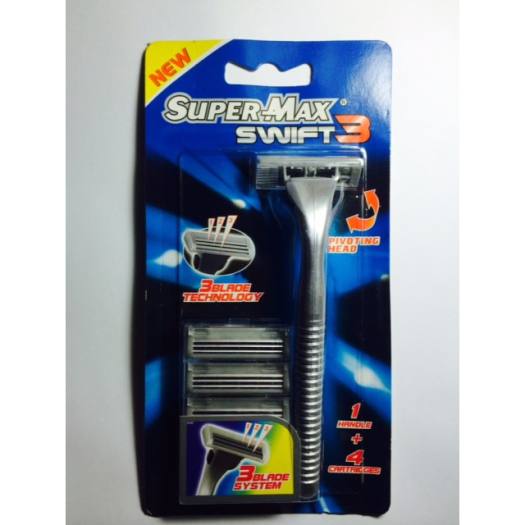 Dao cạo râu 3 lưỡi SuperMax Swift3 - Dao cạo râu nhập khẩu chất lượng cao