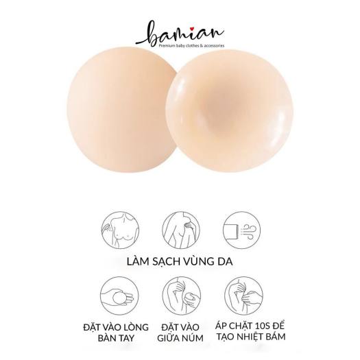 Dán ti bằng nhiệt tự thân EBLIN 3 cặp/hộp - miếng dán ngực siêu bền ...