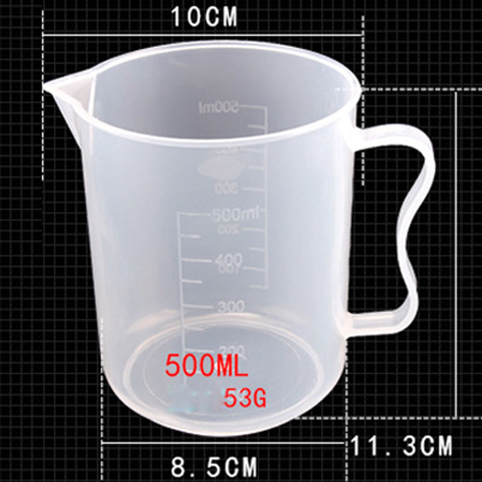 Ca chia vạch bằng nhựa 500ml - ca đong nhựa có vạch 0.5 lít