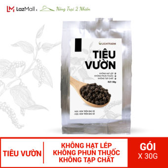 Tiêu đen nguyên hạt, tiêu vườn sạch, tiêu hạt La Colline hữu cơ, an toàn cho sức khỏe, gia vị chế biến thức ăn, sản xuất nông trại Light Farm
