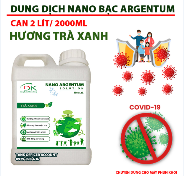 Dung dịch khử khuẩn chuyên dùng cho máy phun khói nano bạc- nano argentum