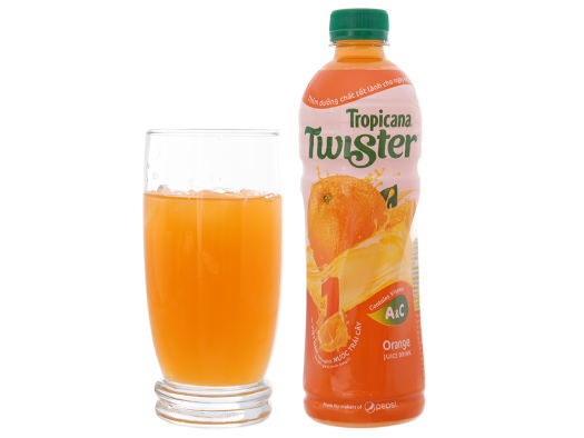 Thùng 24 chai nước ép Cam Twister 455ml
