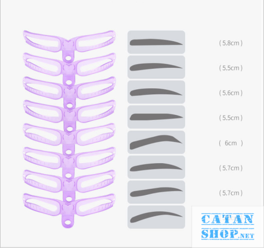 Khuôn kẻ chân mày cầm tay Dụng cụ trang điểm bộ 4 hoặc 8 kiểu siêu xinh Khung kẻ định hình lông mày-CMCamTay
