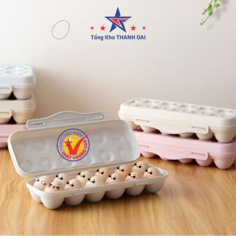 Khay đựng trứng trong tủ lạnh thông minh hộp đựng trứng gà vịt tiện dụng