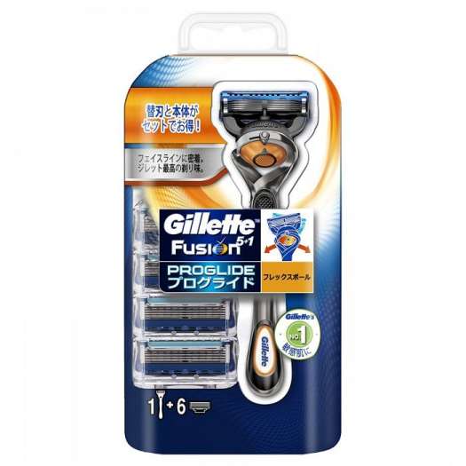 Bộ Dao Cạo Râu Và 7 Lưỡi Dao Cạo Gillette Fusion Proglide - Nhật Bản