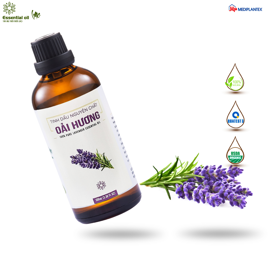 Tinh dầu oải hương LINO 100ml, tinh dầu thiên nhiên từ công ty dược Mediplantex giúp thơm phòng, khử mùi, khử khuẩn